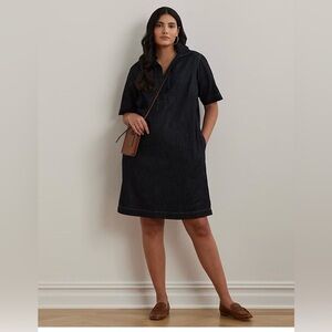 Ralph Lauren Denim Shift Dress. Size Petite Small.